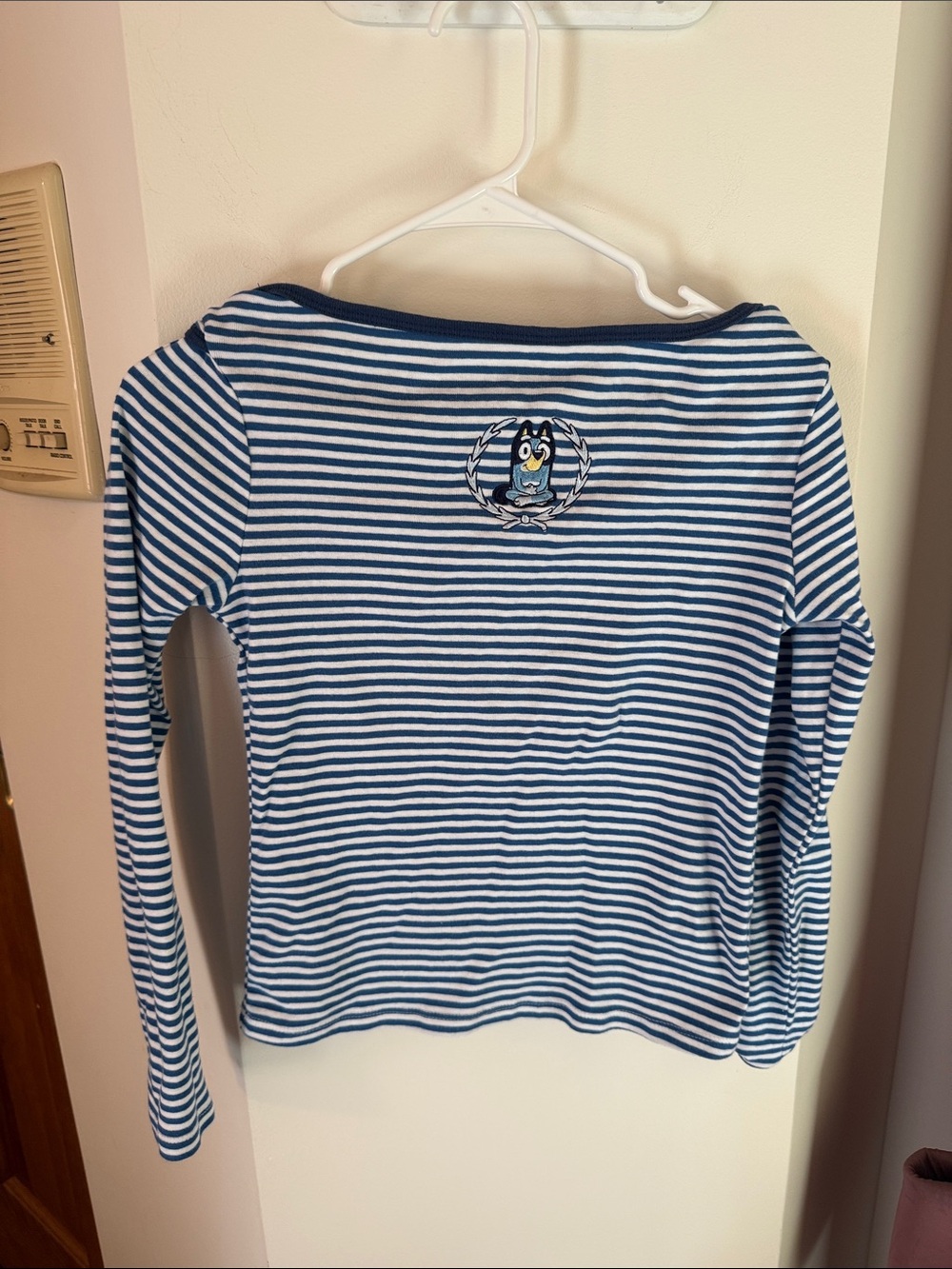 Blue & White Striped Long-Sleeve